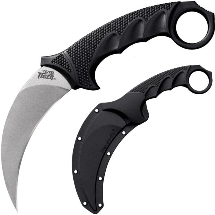 Cold Steel, Steel Tiger, Fixed Blade Knife, Silver