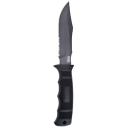 SOG Knives & Tools, Seal Pup, Fixed Blade Knife, 4.75" Partially Serrated