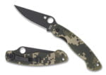 Spyderco, MILITARY™ MODEL G-10 CAMO / BLACK BLADE, 4" Folding Knife