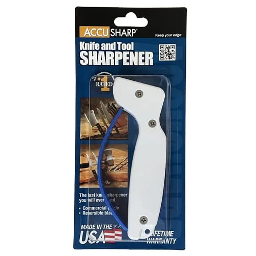 AccuSharp Model 001, Blade Sharpener, White, Plastic