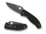 Spyderco, Tenacious G-10 BLACK / BLACK BLADE , 3.38" Folding Knife, Plain Edge, VG10/Black, Black G10 Handle