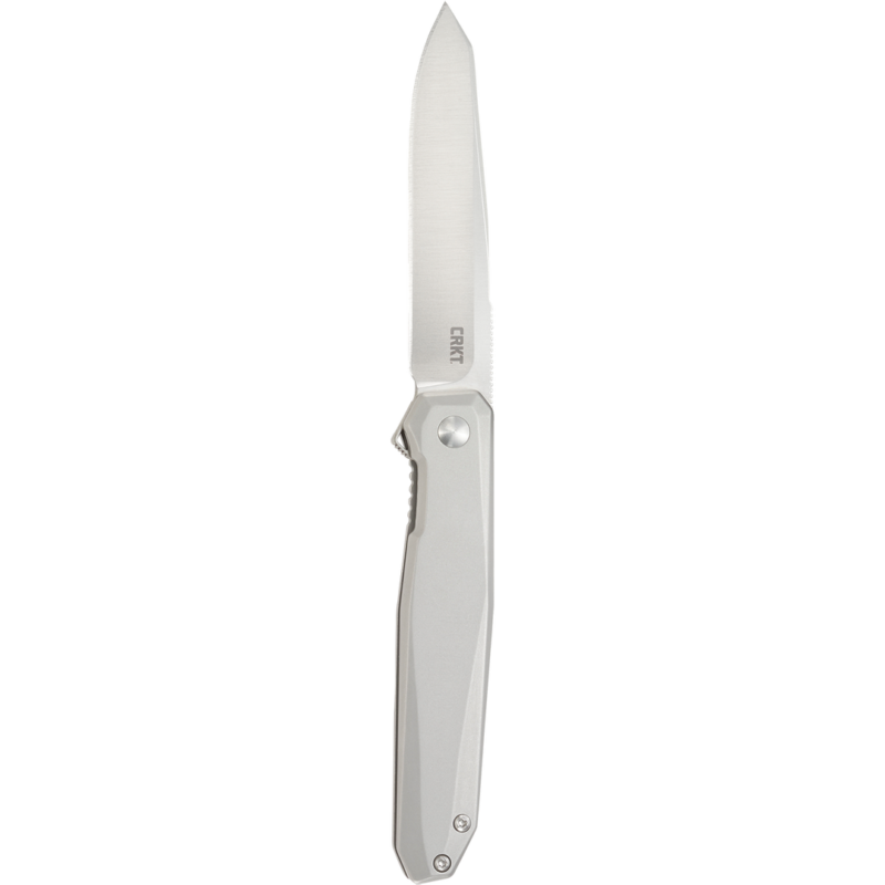 Facet Assisted Silver Folding Knife