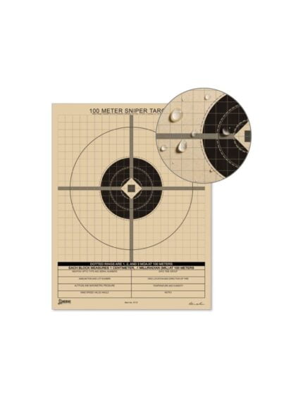 100 Meter MIL Sniper Target - 100 Pack