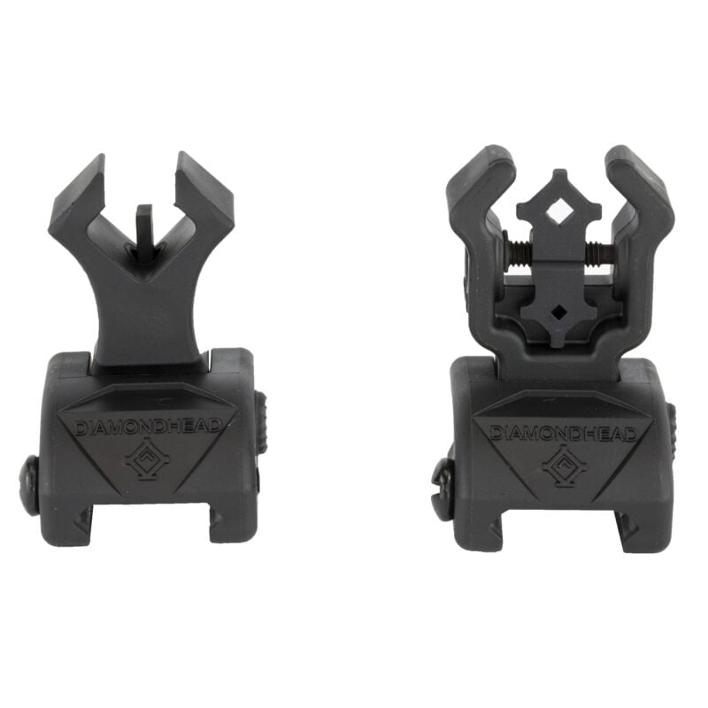 Diamondhead USA, Inc., Polymer Diamond Intergrated Sighting System (I.S.S.), Fits AR Rifles, Flip-up Front/Rear Sight, with NiteBrite, Black Finish