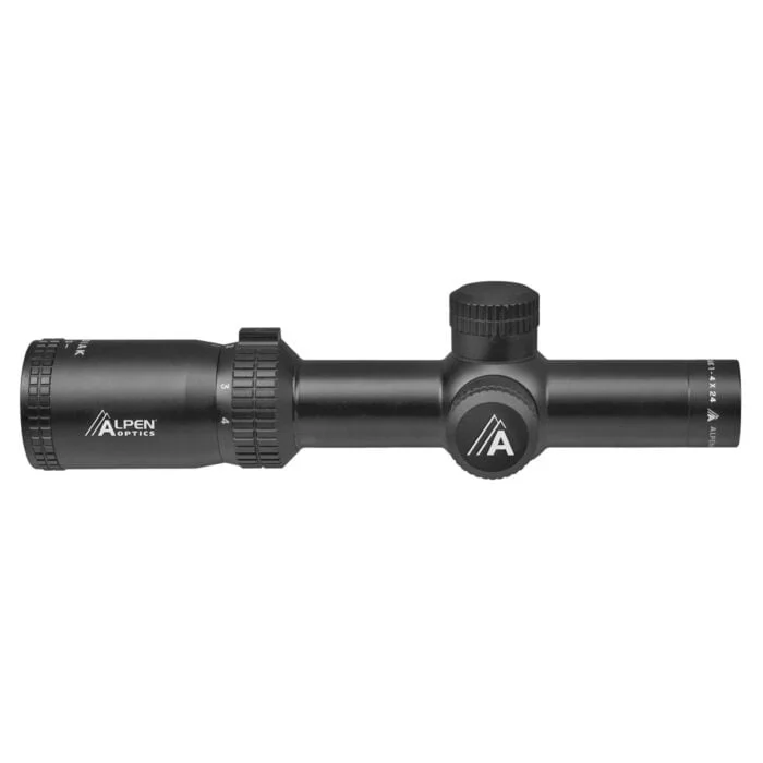 Alpen Optics, Kodiak, Rifle Scope, AR-BDC Reticle, 1-4X Magnification, 24mm Objective Lens, SFP, Black