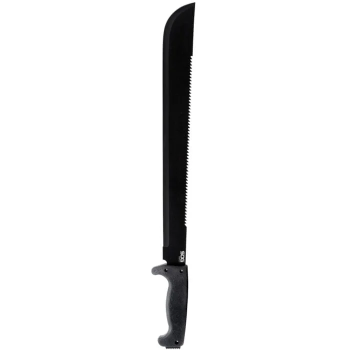 SOG Knives & Tools, SOGfari Machete, 18" Straight/Saw Back Edge