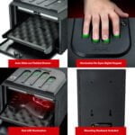 GunVault, MiniVault Instant Access Safe, Matte Black, Backlit NoEyes Keypad, Battery Not Included