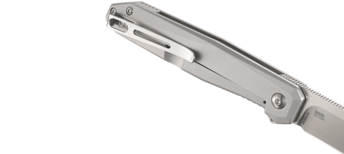 Facet Assisted Silver Folding Knife