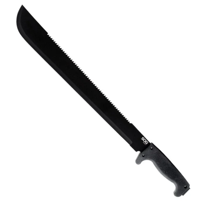 SOG Knives & Tools, SOGfari Machete, 18" Straight/Saw Back Edge