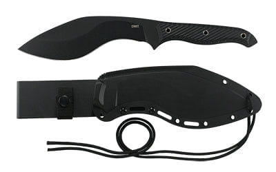 Columbia River Knife & Tool, Clever Girl Kukri Fixed Blade Knife, Black 7.75" Blade, Plain Edge, SK-5 Steel, G10 Handle, Inlcudes Thermoplastic Sheath