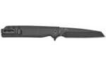 Columbia River Knife & Tool, LCK + TANTO BLACKOUT, 3.22" Folding Knife w/ Liner Lock, Plain Edge, 8Cr13MoV Steel Blade, Oxide Finish, Glass-Reinforced Nylon Handle, Assisted Opening w/ IKBS