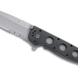 Columbia River Knife & Tool, M16, Zytel, 3.875" Folding Knife, Tanto Point, Combo Edge, AUS 4/Bead Blast, Black Zytel, Dual Thumb Stud/Flipper/Pocket Clip
