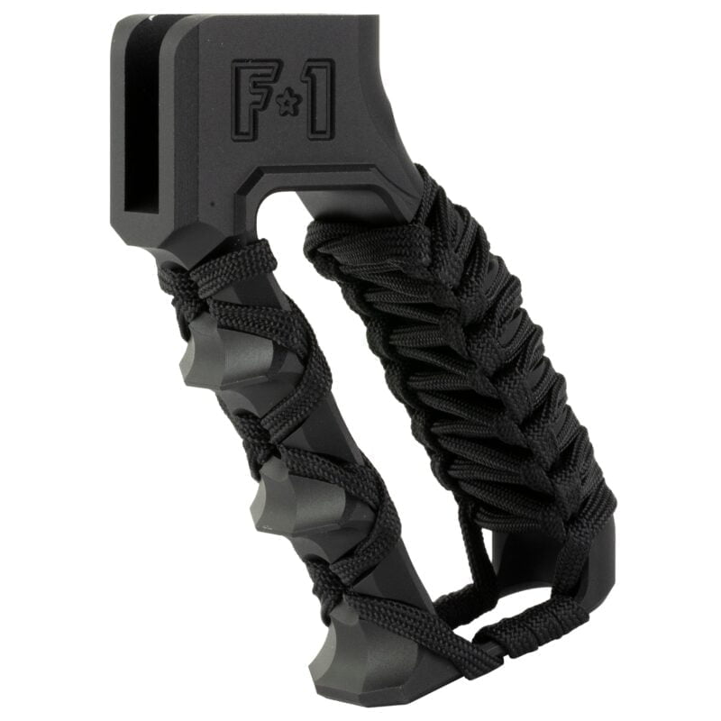 F-1 Firearms, GRP, Style 2 Grip, Fits AR Rifles, Anodized Finish, Black, Paracord Wrapped