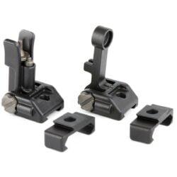 Griffin Armament, M2 Sights, Front/Rear Folding Sights, Fits Picatinny Rails, Matte Finish, Includes 12 O'Clock Bases