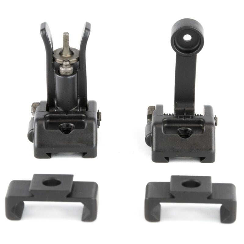 Griffin Armament, M2 Sights, Front/Rear Folding Sights, Fits Picatinny Rails, Matte Finish, Includes 12 O'Clock Bases