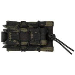 High Speed Gear, Double Decker TACO, Molle, Fits (1) Rifle Magazine and (1) Pistol Magazine, Hybrid Kydex and Nylon, Multicam Black