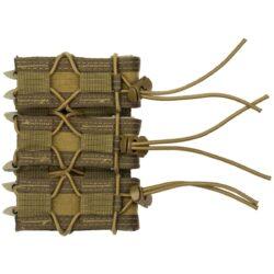 High Speed Gear, Pistol TACO, Triple Magazine Pouch, MOLLE, Fits Most Pistol Magazines, Hybrid Kydex and Nylon, Coyote Brown