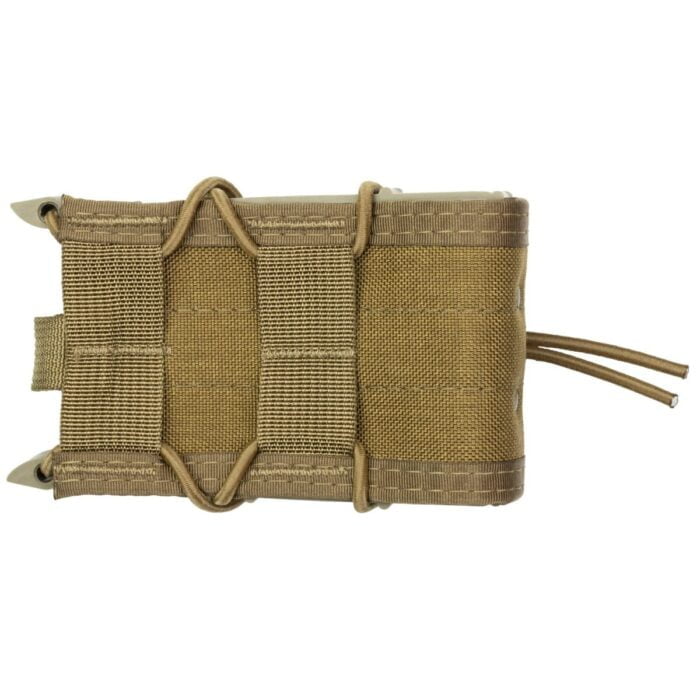 High Speed Gear, Rifle TACO, Single Magazine Pouch, MOLLE, Fits Most Rifle Magazines, Hybrid Kydex and Nylon, Coyote Brown