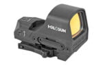 Holosun Technologies, Open Reflex, Green 2MOA Dot or 2MOA Dot with 65MOA Circle, Solar with Internal Battery, Quick Release Mount, AR Riser, Protective Hood, Black Finish
