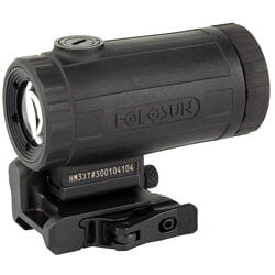 Holosun Technologies, HM3X, 3X Magnifier, Titanium, Black Finish, Quick Release Side Flip Mount, Absolute or Lower 1/3 Co-witness