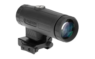 Holosun Technologies, Magnifer, 3X Power, 28 Objective, QD Mount, 1/3 Riser, Switch To Side, Lens Cloth And Mounting Tool, Black, Aluminum Housing
