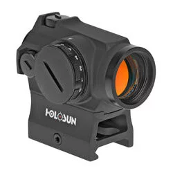 Holosun Technologies, Micro Dual Reticle, Red Dot, 1X Power, 20mm Objective, 2MOA Dot with 65MOA Circle Multi Reticle System, Internal Battery, Hi and Low Mount In Box, Mounting Tool And Lens Cloth, Fits 1913 Picatinny Rail, Black