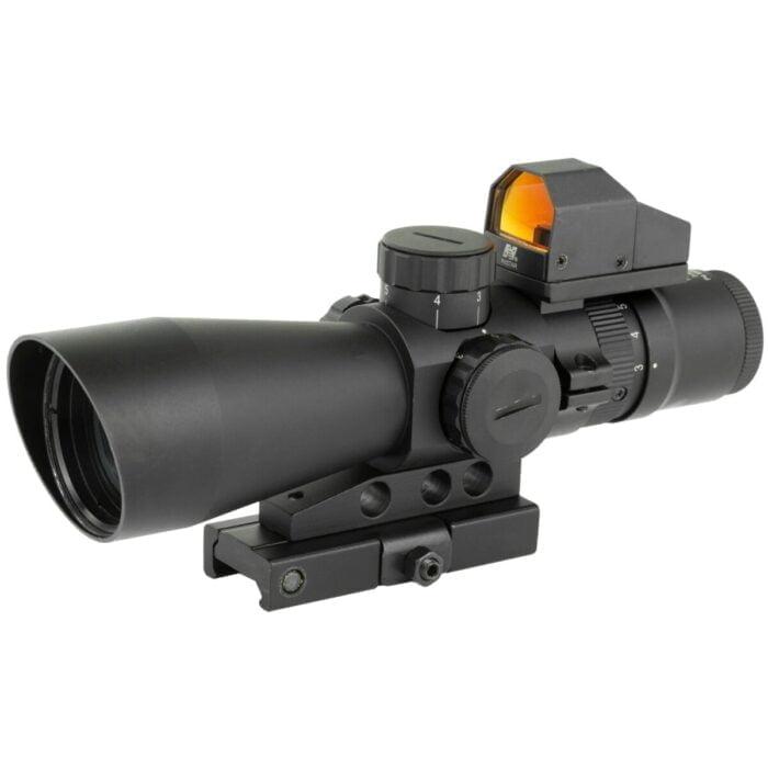 NCSTAR, 3-9X42 Scope with Micro Dot, 3-9X Magnification, 42mm Objective Lens, Black, 3 MOA Red Dot