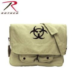 Rothco Vintage Canvas Paratrooper Bag with Bio-Hazard Symbol
