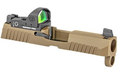 Sig Sauer, XSeries Slide Assembly, with Romeo 1 Pro 6 MOA Pistol Red Dot and Xray3 Suppressor Height Night Sights, Coyote Brown, Fits X-Compact and Sub-Compact Size Grip Modules
