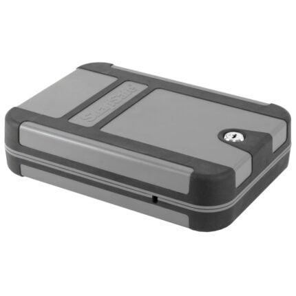 SnapSafe, Treklite Lock Box, X-Large, 10" x 7" x 2", Black and Gray Finish, Key Lock, Cable Included