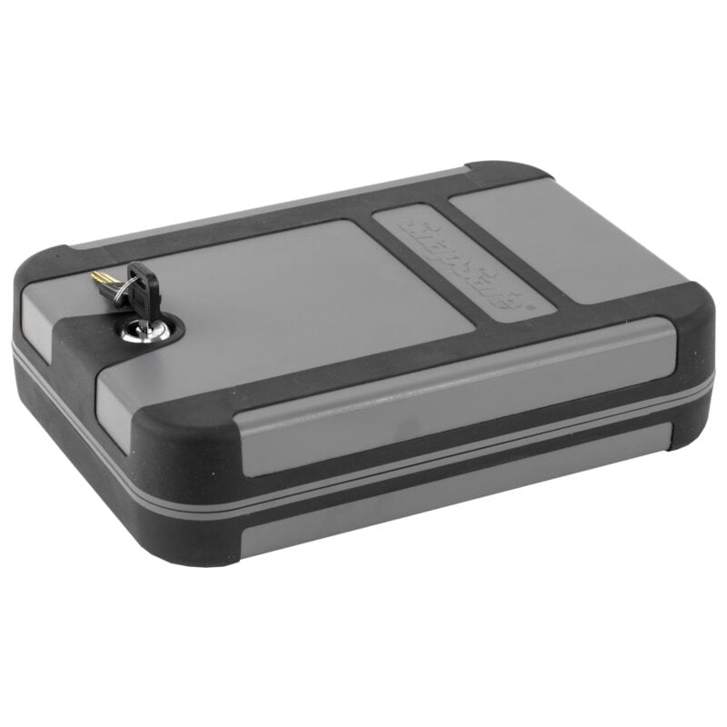 SnapSafe, Treklite Lock Box, X-Large, 10" x 7" x 2", Black and Gray Finish, Key Lock, Cable Included