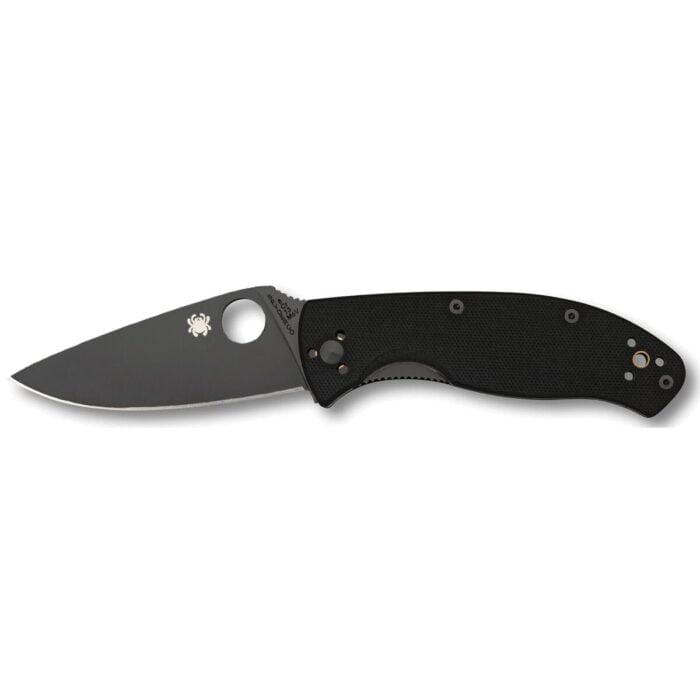 Spyderco, Tenacious, 3.38" Folding Knife, Plain Edge, VG10/Black, Black G10 Handle