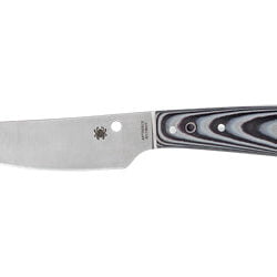 Spyderco, Bow River, 4.36" Fixed Blade Knife, Black/White G10
