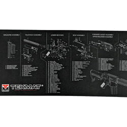 TekMat, AR-15 Rifle Mat, 12"x36", Black, Includes Small Microfiber TekTowel, Packed In Tube