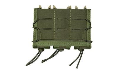 High Speed Gear, Pistol TACO, Triple Magazine Pouch, MOLLE, Fits Most Pistol Magazines, Hybrid Kydex and Nylon, Olive Drab Green