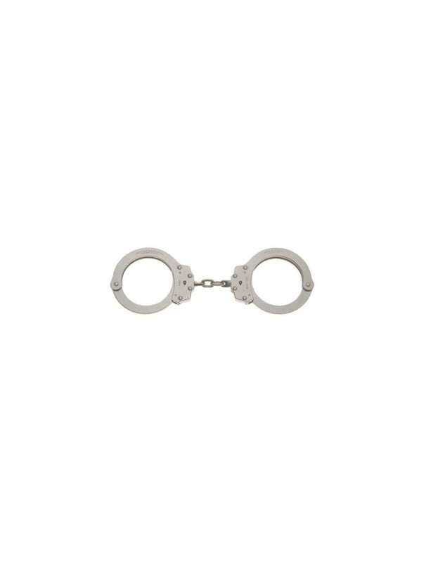 Model 702C Oversize Chain Link Handcuff - Nickel Finish